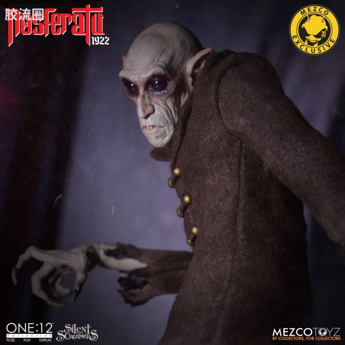 Mezco one-12系列 1/12 Rumble Society集体系列  无声尖叫系列：诺斯费拉图 - 图片