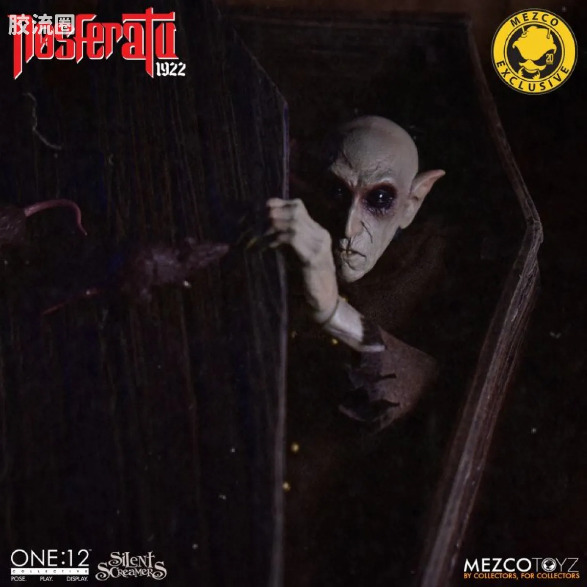 Mezco one-12系列 1/12 Rumble Society集体系列  无声尖叫系列：诺斯费拉图 - 图片