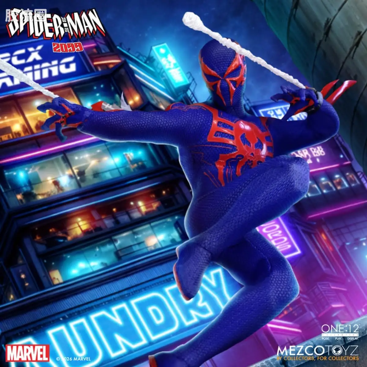 Mezco one-12系列 1/12 Marvel集体系列 蜘蛛侠2099 - 图片