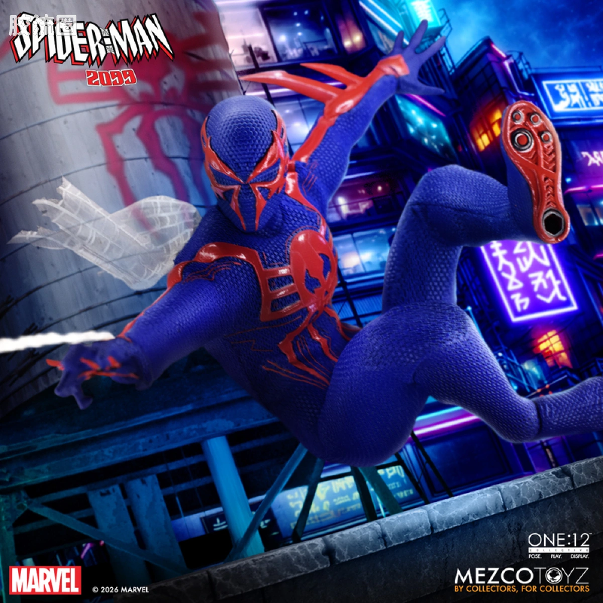 Mezco one-12系列 1/12 Marvel集体系列 蜘蛛侠2099 - 图片