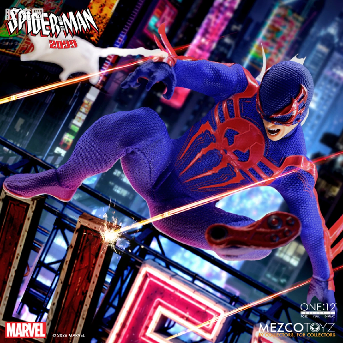 Mezco one-12系列 1/12 Marvel集体系列 蜘蛛侠2099 - 图片