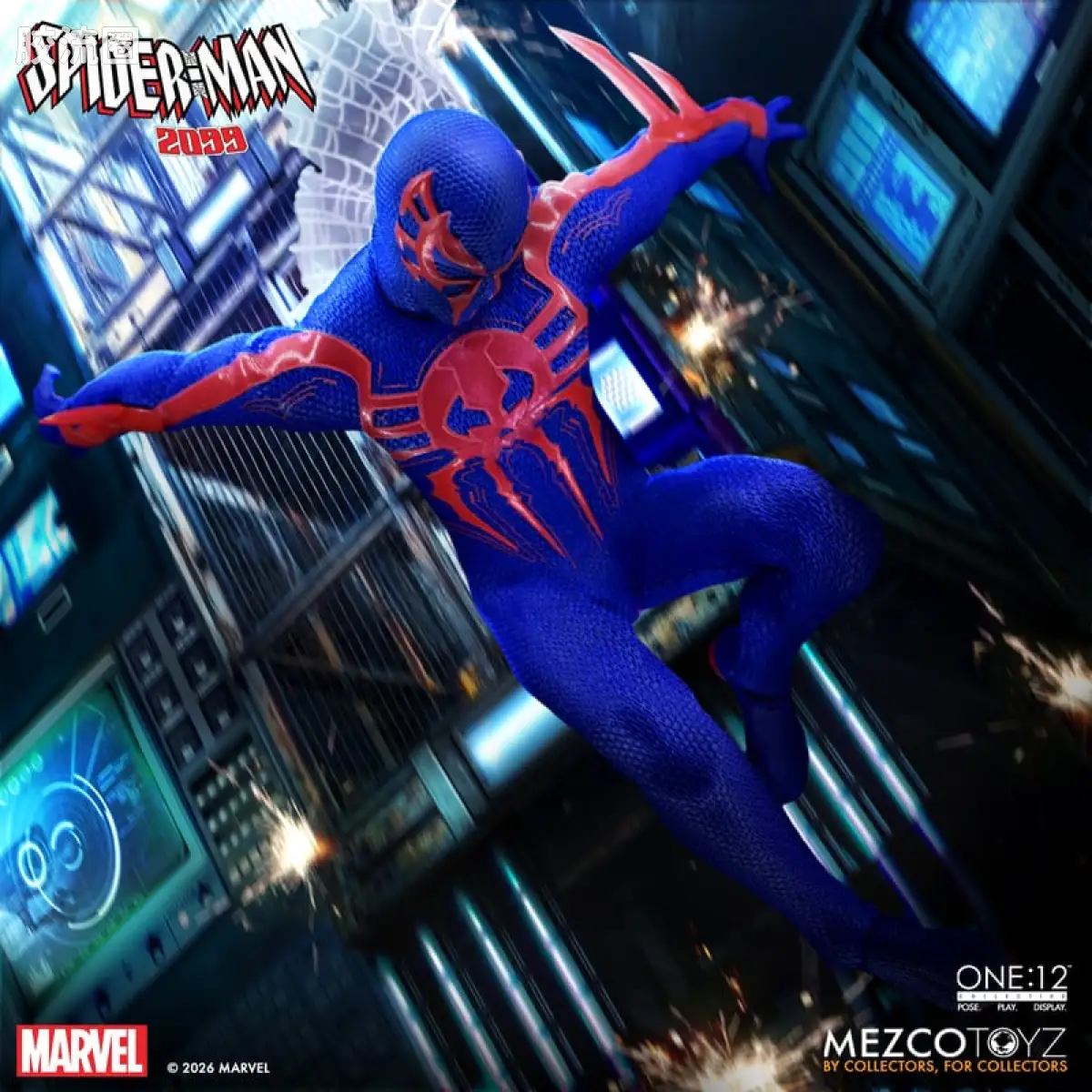 Mezco one-12系列 1/12 Marvel集体系列 蜘蛛侠2099 - 图片