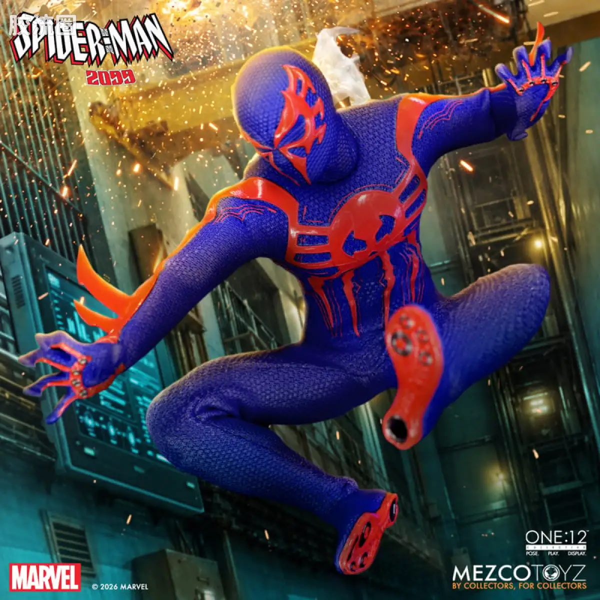 Mezco one-12系列 1/12 Marvel集体系列 蜘蛛侠2099 - 图片