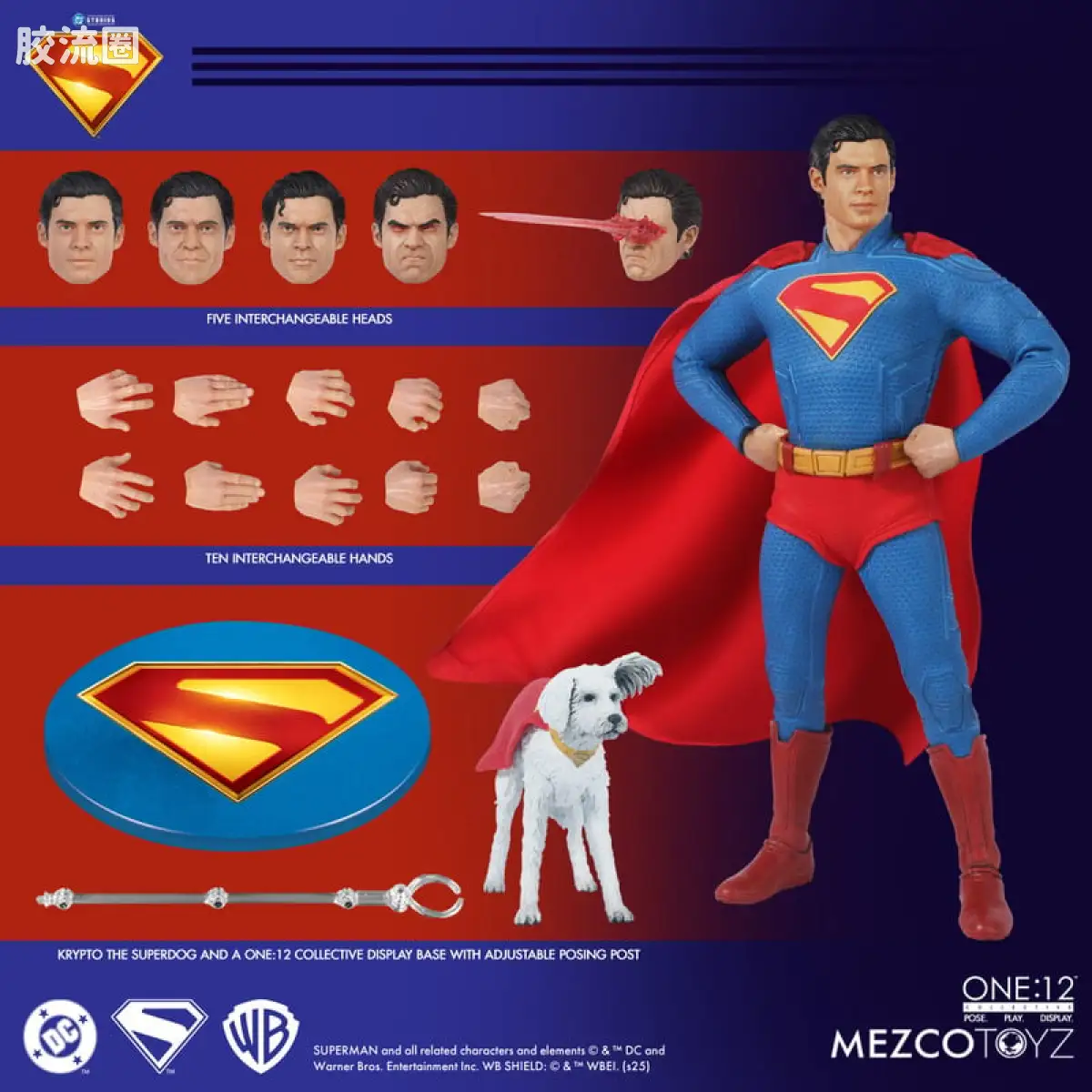 Mezco one-12系列 1/12 DC Comics集体系列 超人 大卫·科伦斯韦 - 图片