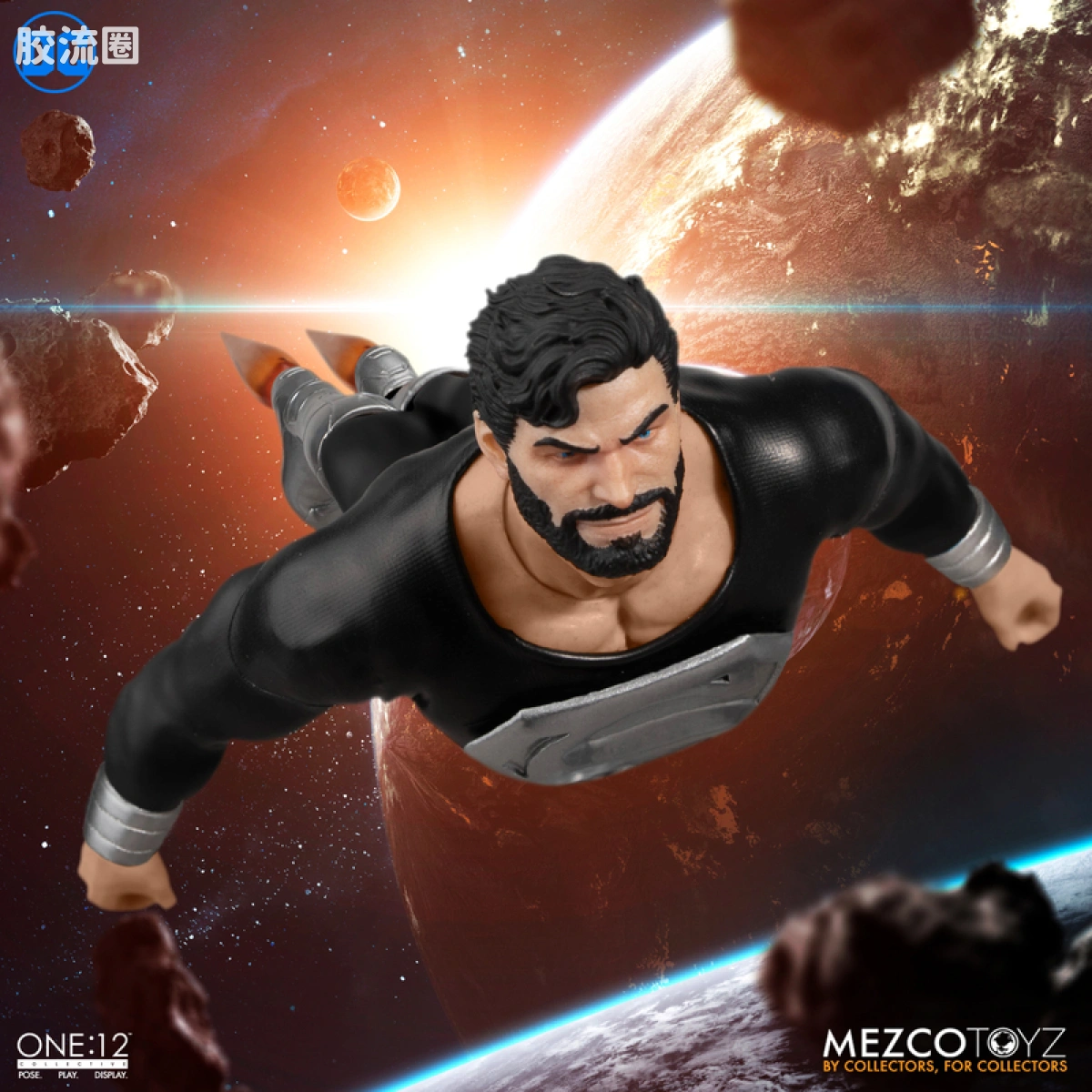 Mezco one-12系列 1/12 DC Comics集体系列 黑超—超人之死 - 图片