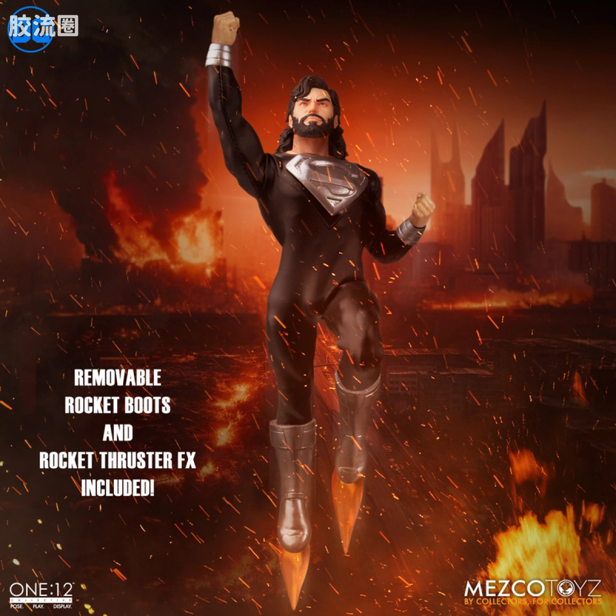 Mezco one-12系列 1/12 DC Comics集体系列 黑超—超人之死 - 图片
