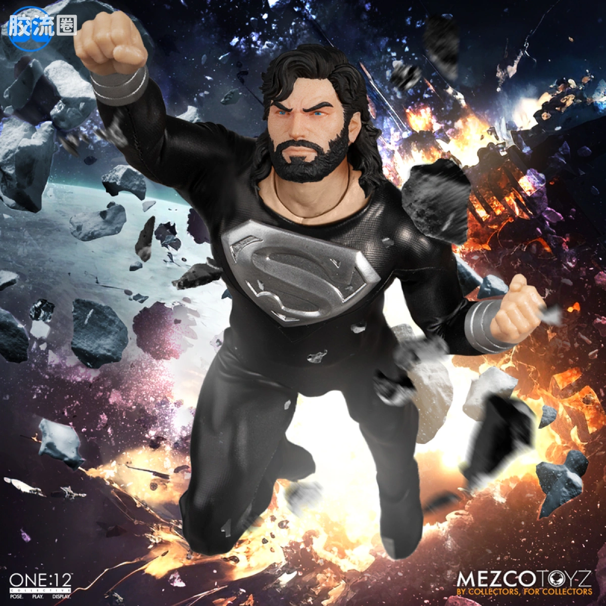 Mezco one-12系列 1/12 DC Comics集体系列 黑超—超人之死 - 图片