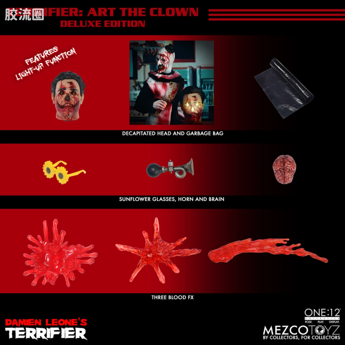 Mezco one-12系列 1/12集体系列 断魂小丑—血迹版 - 图片