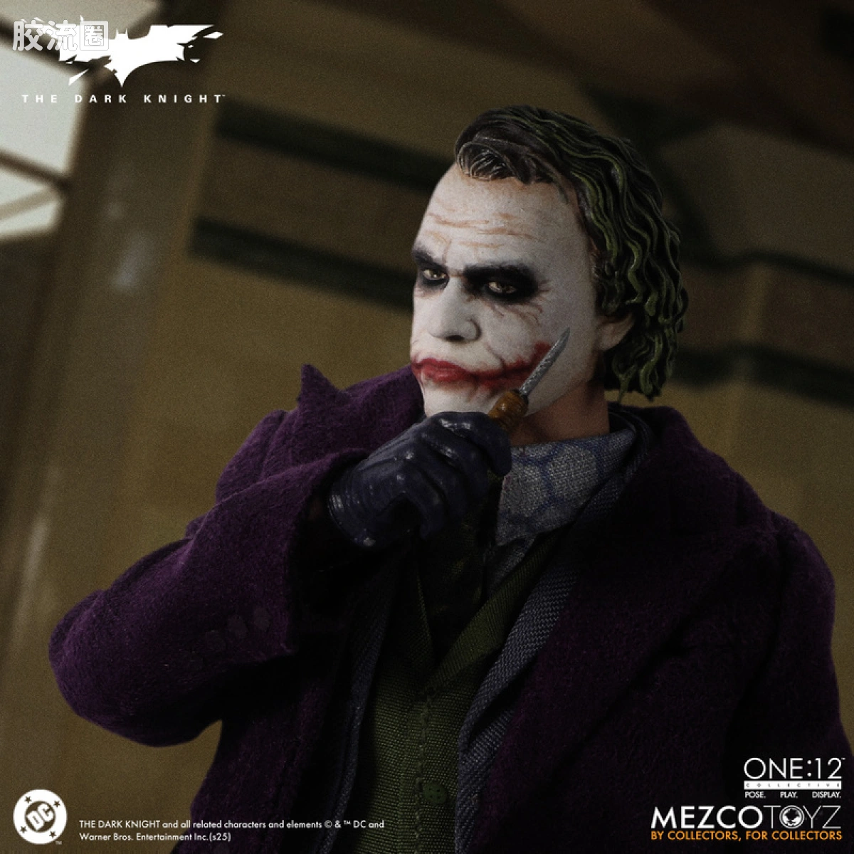 Mezco one-12系列 1/12 DC Comics集体系列 黑暗骑士：小丑 - 图片