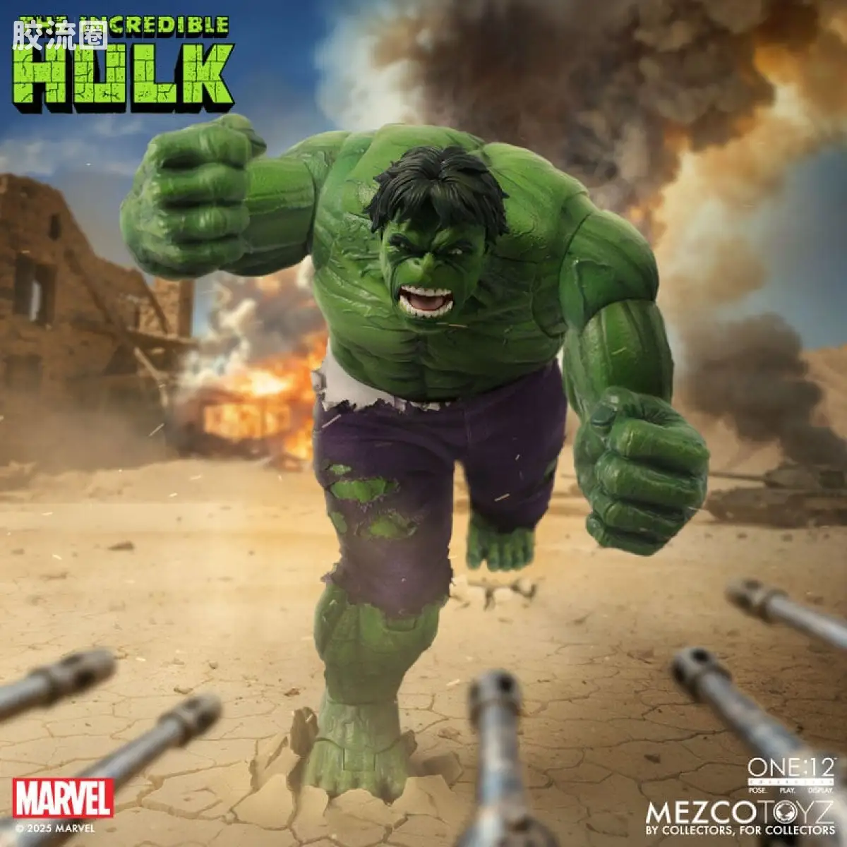Mezco one-12系列 1/12 Marvel集体系列 无敌浩克 - 图片