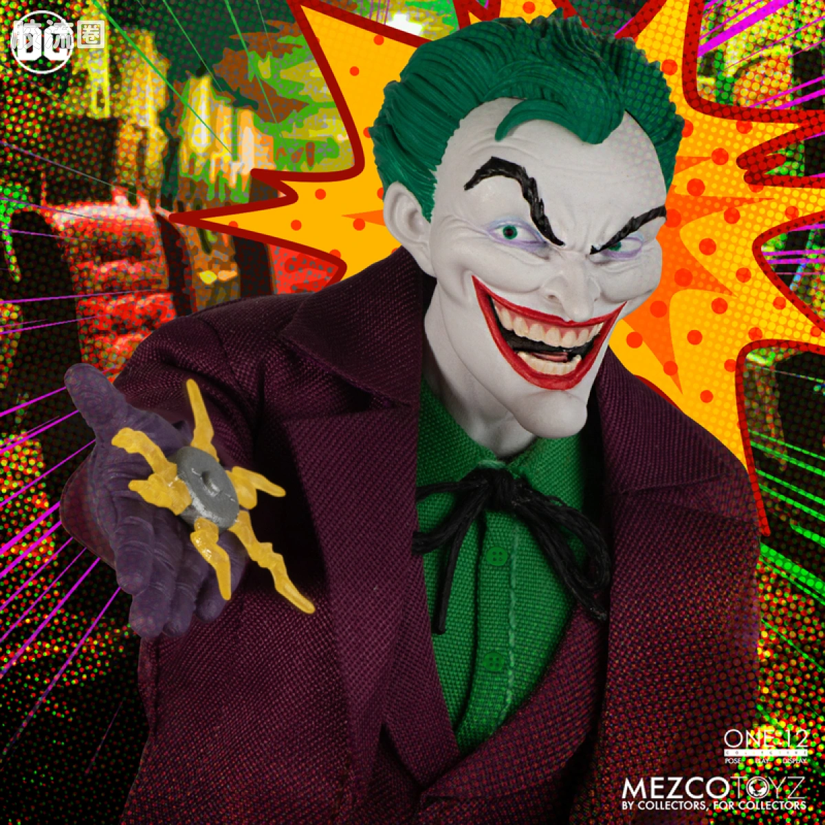 Mezco one-12系列 1/12 DC Comics集体系列 小丑—黄金时代 - 图片
