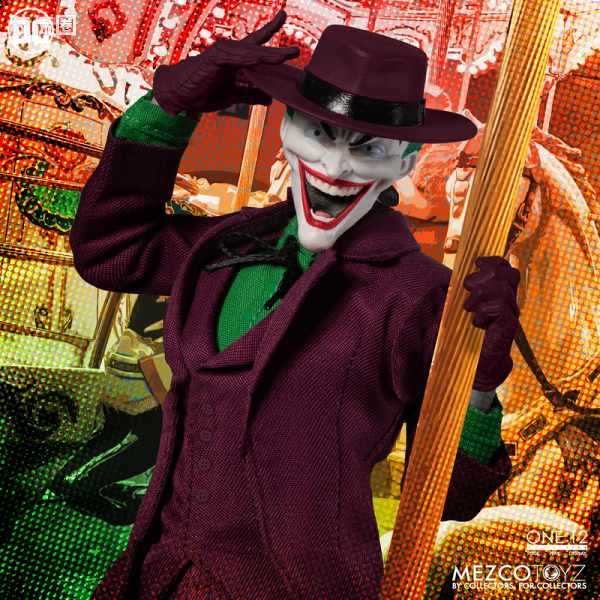 Mezco one-12系列 1/12 DC Comics集体系列 小丑—黄金时代 - 图片