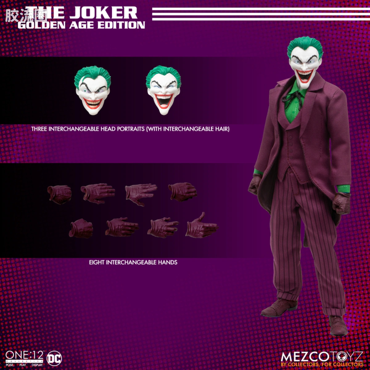 Mezco one-12系列 1/12 DC Comics集体系列 小丑—黄金时代 - 图片
