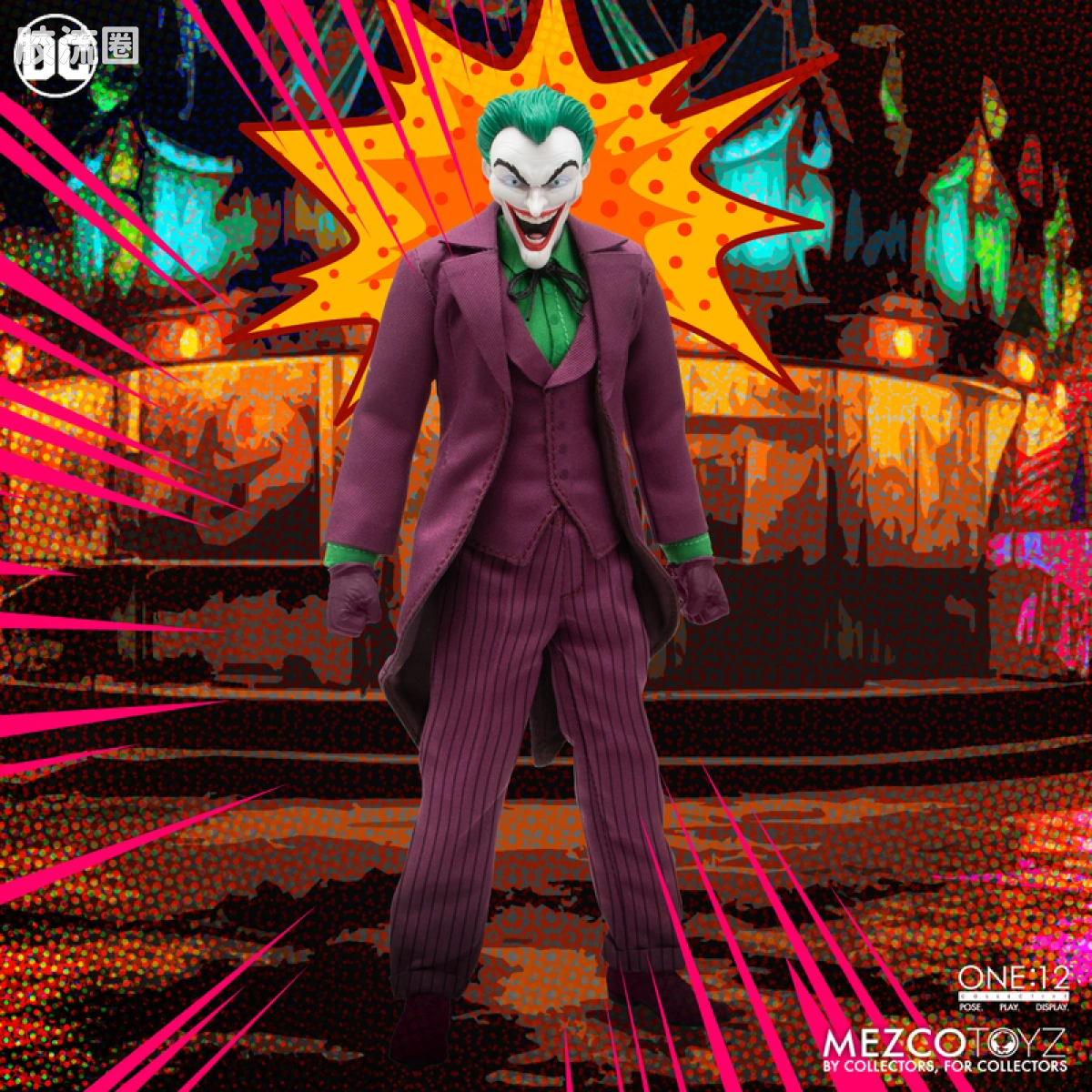 Mezco one-12系列 1/12 DC Comics集体系列 小丑—黄金时代 - 图片