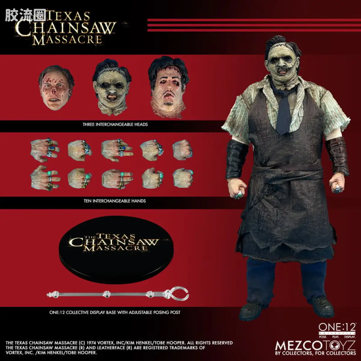 Mezco one-12系列 1/12集体系列 德州电锯杀人狂 (2003)：人皮脸 - 图片