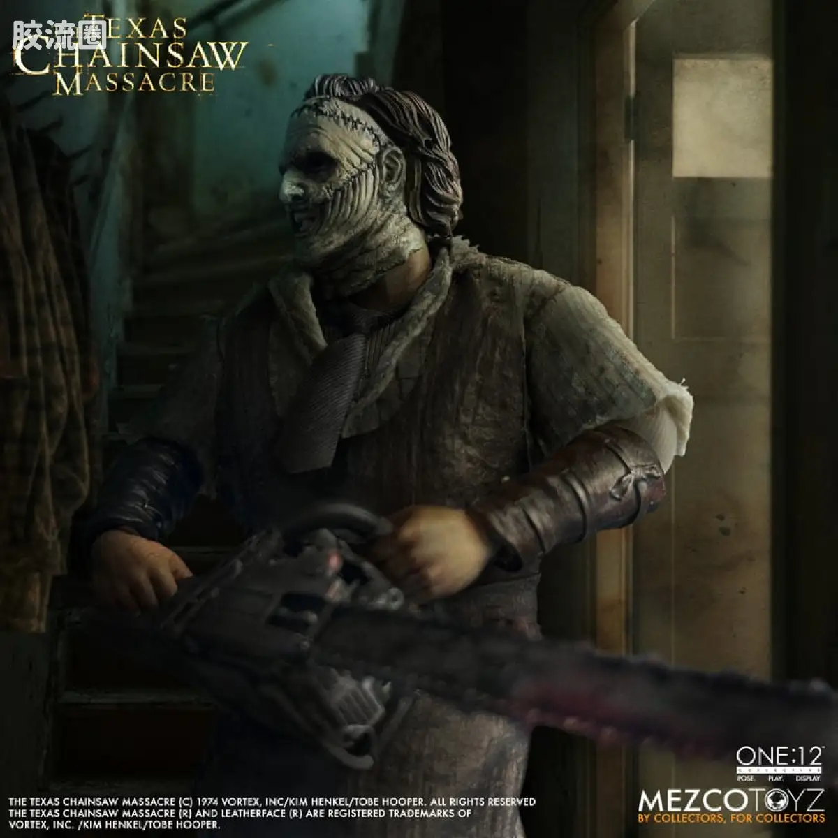 Mezco one-12系列 1/12集体系列 德州电锯杀人狂 (2003)：人皮脸 - 图片