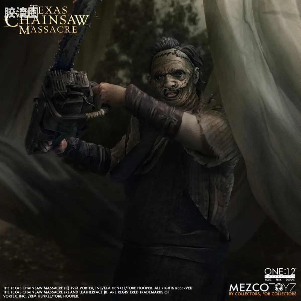 Mezco one-12系列 1/12集体系列 德州电锯杀人狂 (2003)：人皮脸 - 图片