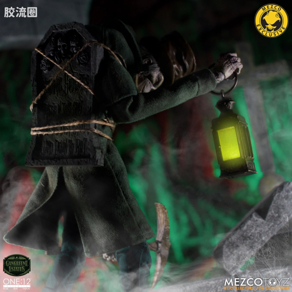 Mezco one-12系列 1/12 Rumble Society集体系列  坏蛆庄园 掘墓人 西奥多·索德卡特 - 图片