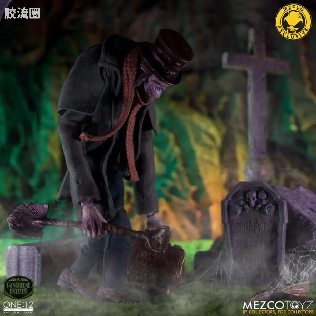 Mezco one-12系列 1/12 Rumble Society集体系列  坏蛆庄园 掘墓人 西奥多·索德卡特 - 图片