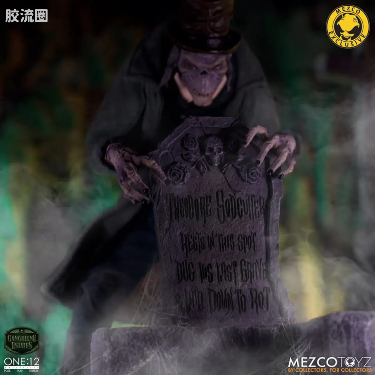 Mezco one-12系列 1/12 Rumble Society集体系列  坏蛆庄园 掘墓人 西奥多·索德卡特 - 图片