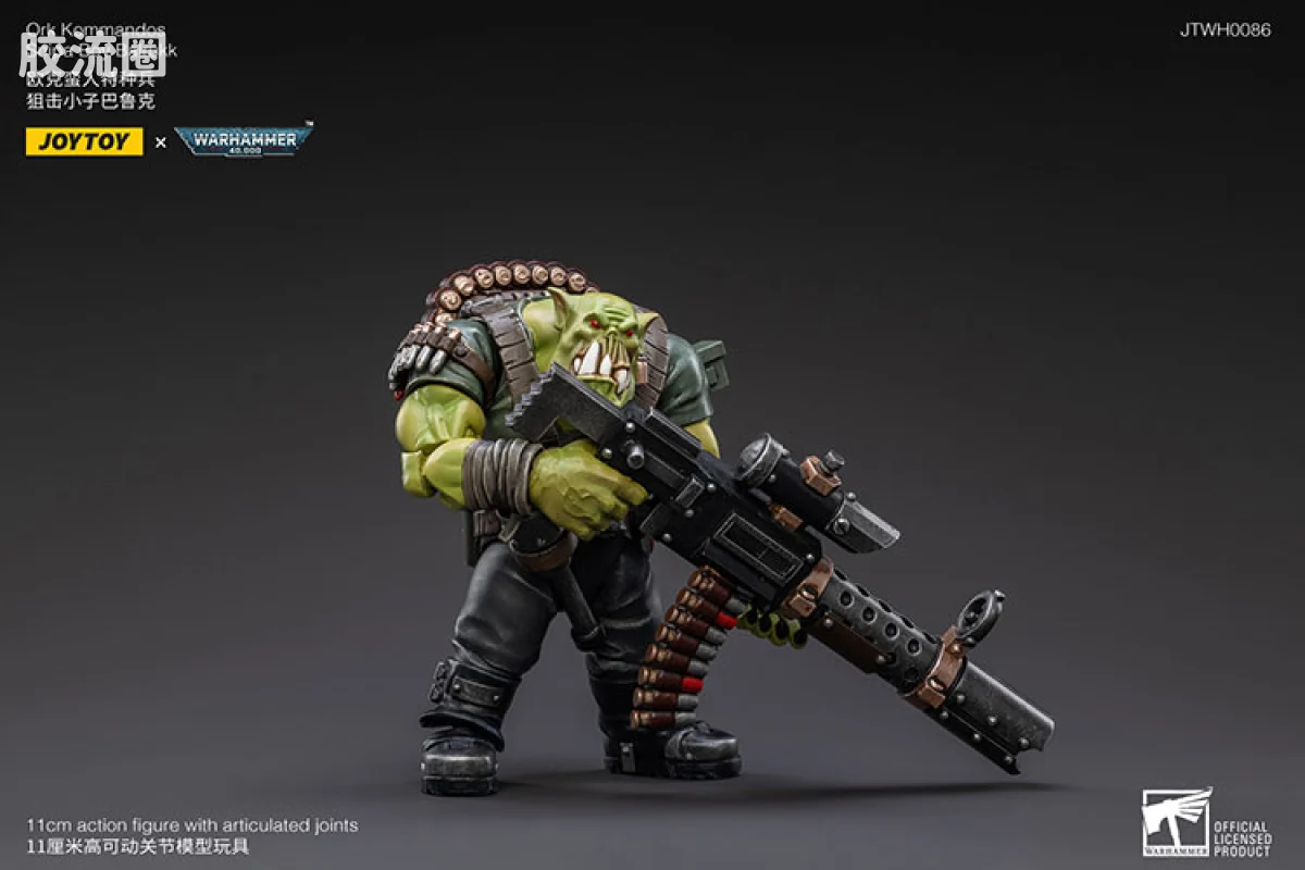 JOYTOY x 战锤40K 异形势力（兽人、钛、泰伦、死灵） 欧克蛮人 狙击小子巴鲁克 - 图片