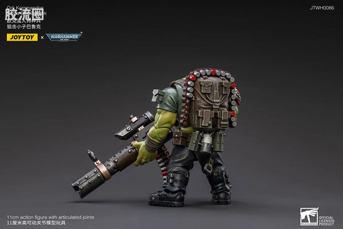 JOYTOY x 战锤40K 异形势力（兽人、钛、泰伦、死灵） 欧克蛮人 狙击小子巴鲁克 - 图片