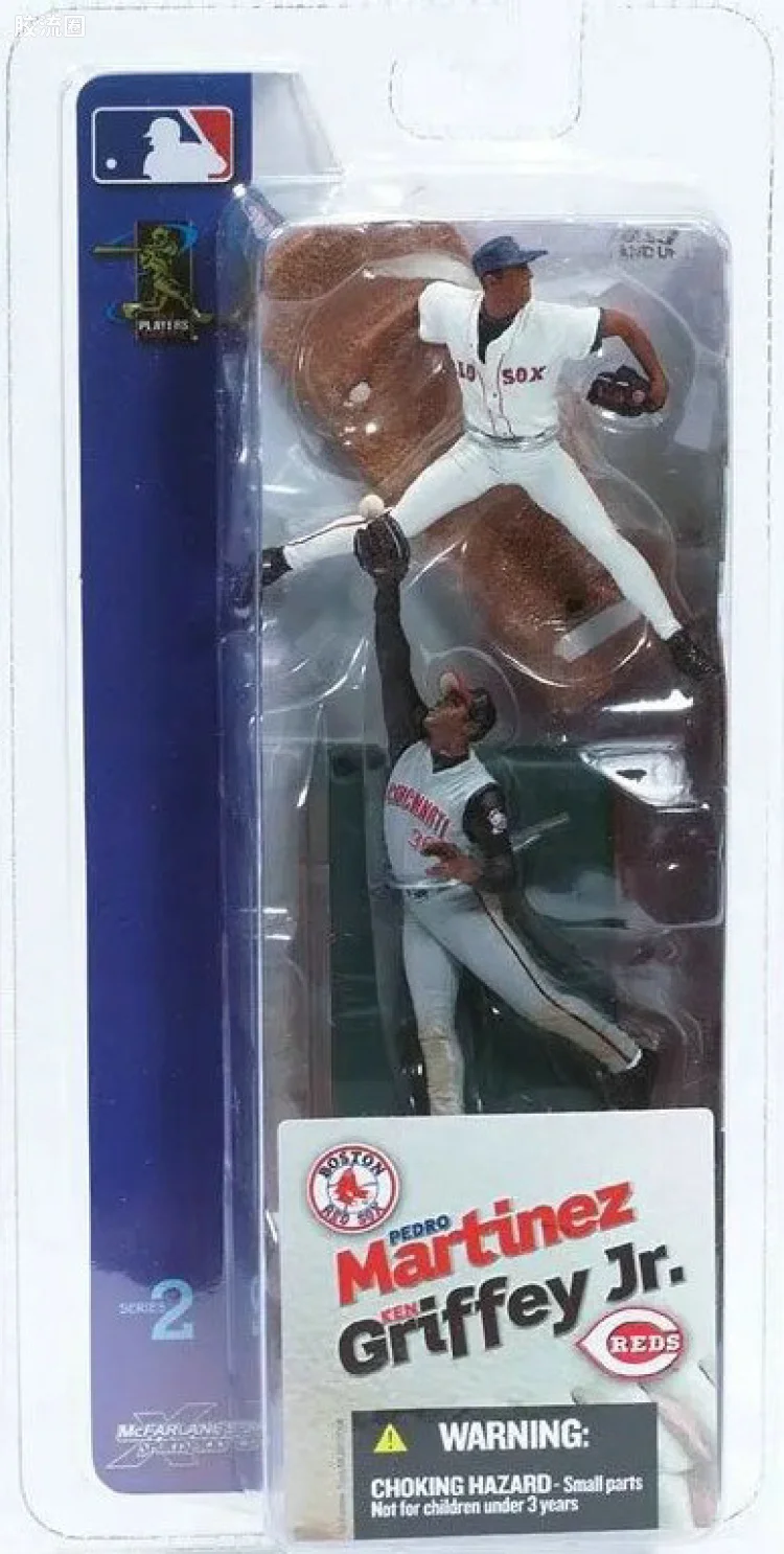 麦克法兰MLB棒球系列玩具 3寸系列第2代 PEDRO MARTINEZ/KEN GRIFFEY JR.