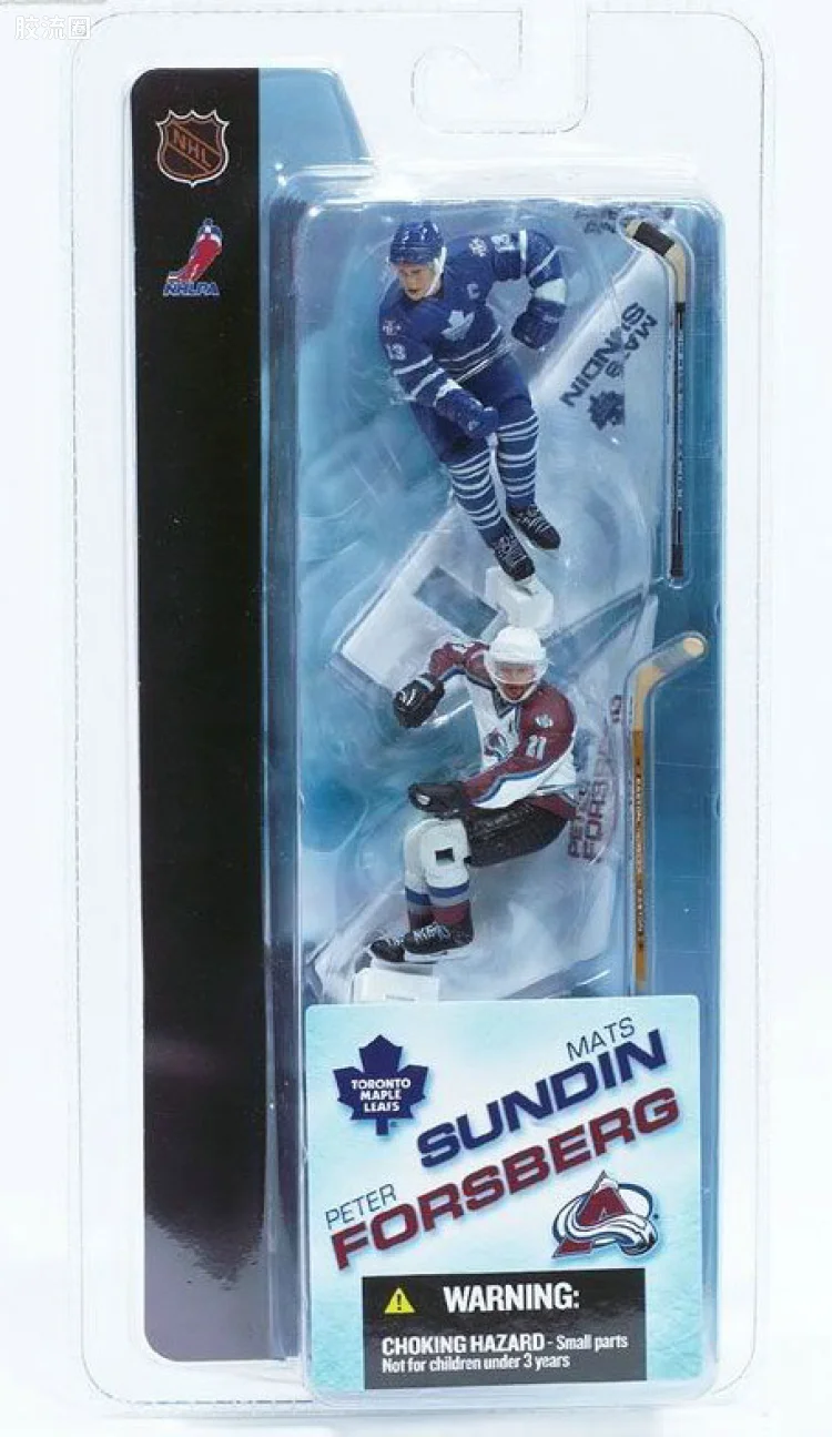 麦克法兰NHL冰球系列玩具 3寸系列第1代 PETER FORSBERG/MATS SUNDIN