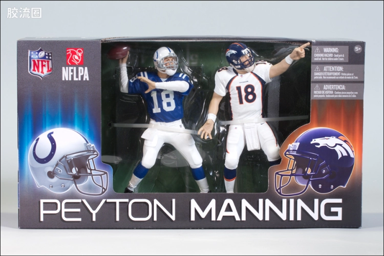 麦克法兰NFL美式足球系列玩具 特别版 PEYTON MANNING 2-PACK