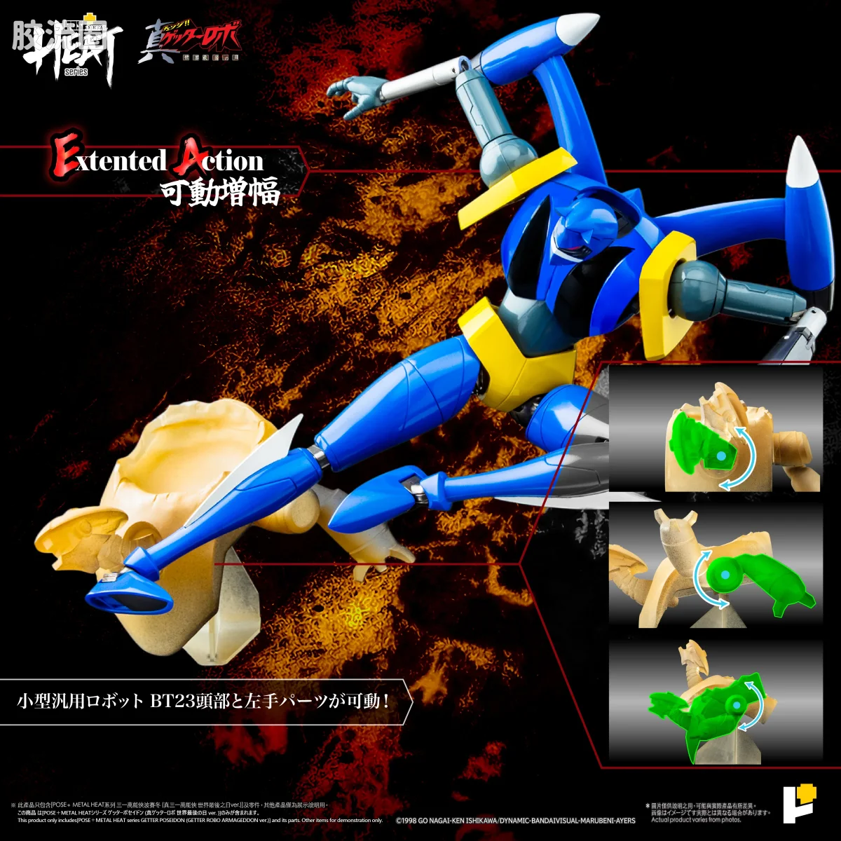 POSE+成品玩具系列 Metal Heat Series系列 盖塔波塞冬 (真盖塔机器人 世界最后之日Ver.) - 图片