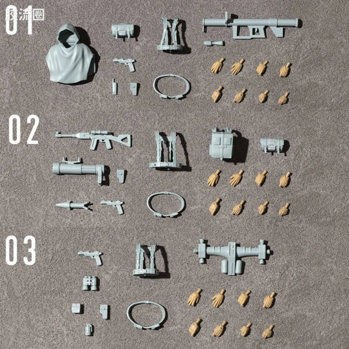 Mega House 手办系列 Gundam Military Generation系列 地球联邦军普通士兵01~03套装BOX - 图片