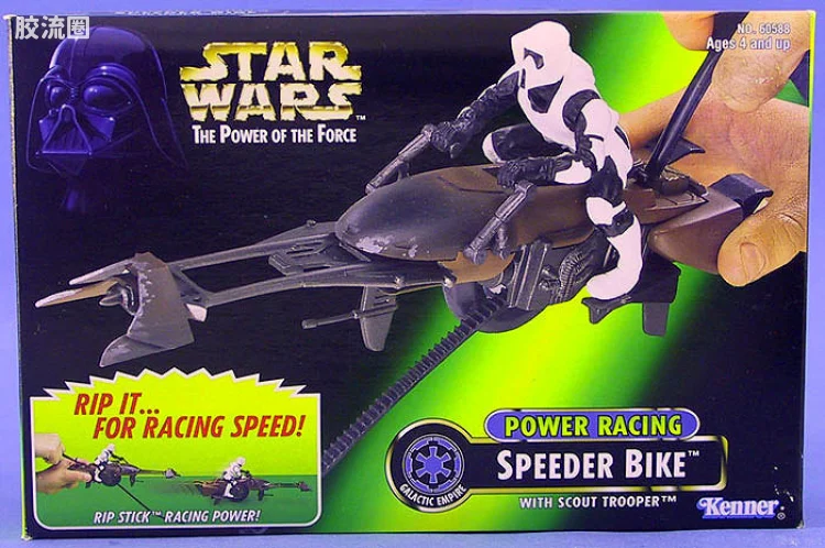 星球大战 THE POWER OF THE FORCE 载具系列 Power Racing Speeder Bike with Scout Trooper