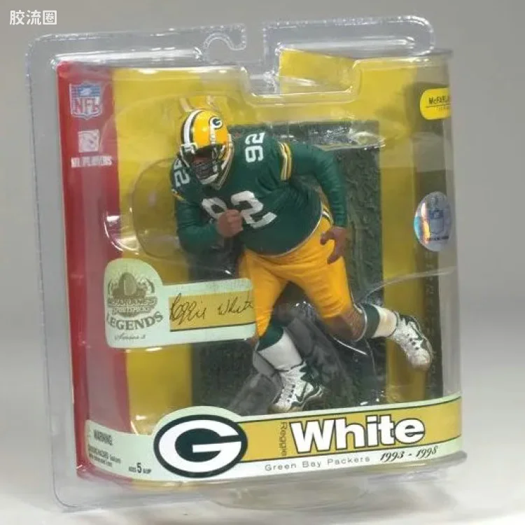麦克法兰NFL美式足球系列玩具 传奇第3代 REGGIE WHITE (PACKERS)