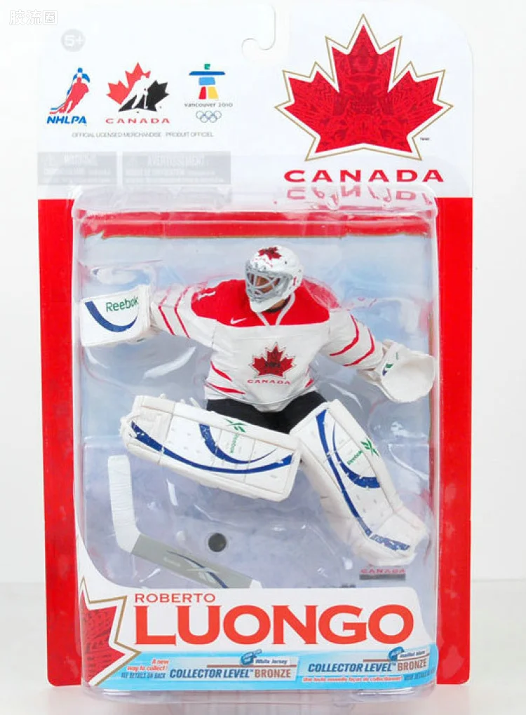 麦克法兰NHL冰球系列玩具 加拿大队 2010 ROBERTO LUONGO（白色球衣）