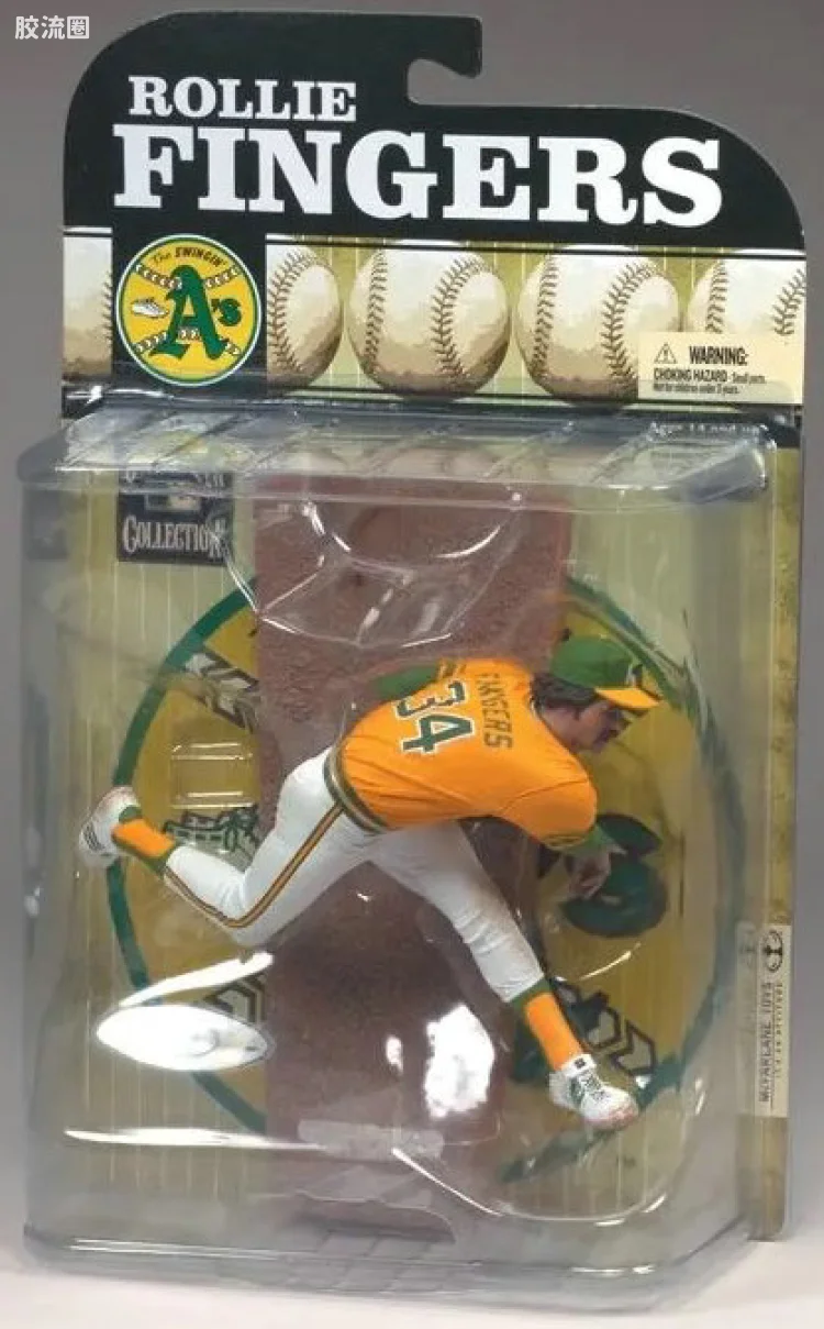 麦克法兰MLB棒球系列玩具 COOPERSTOWN第6代 ROLLIE FINGERS