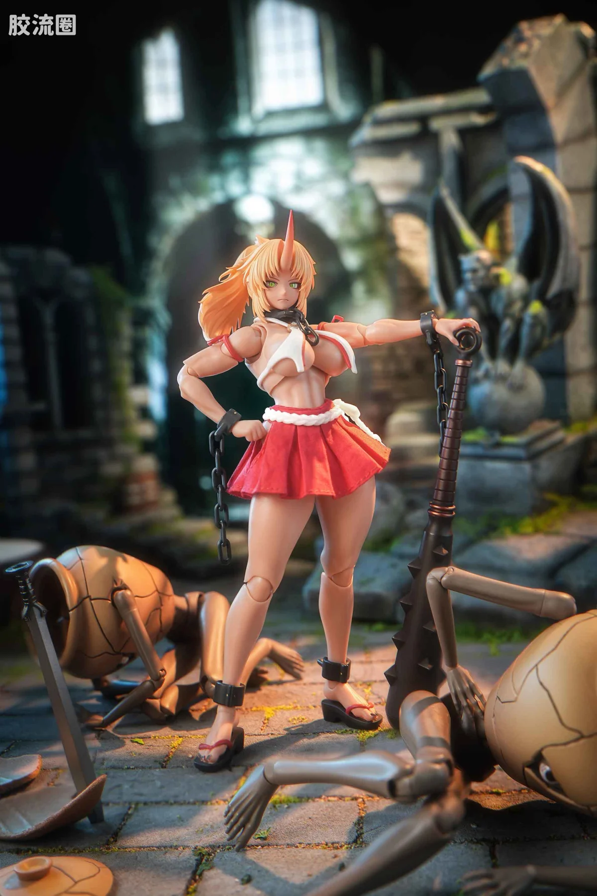 蜗之壳 综合手办 1/12可动成品系列 RPGEX-08 鬼巫女-次女・红叶 - 图片