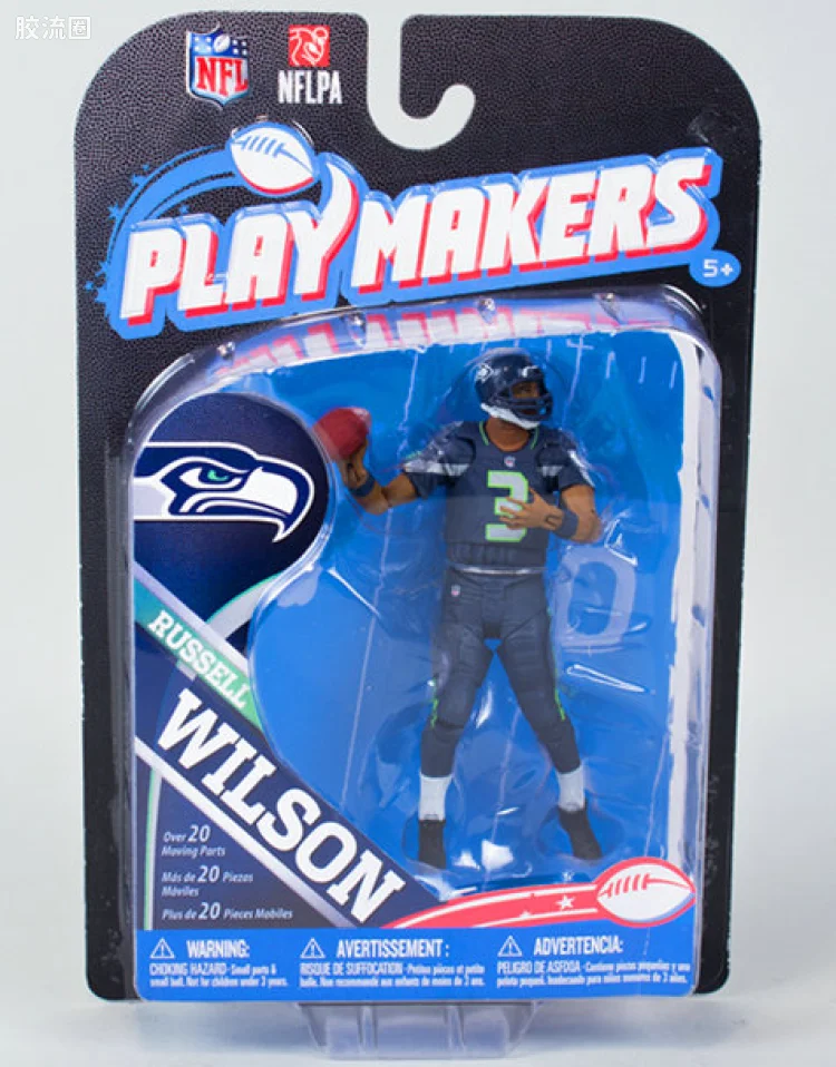 麦克法兰NFL美式足球系列玩具 PLAYMAKERS第4代 RUSSELL WILSON