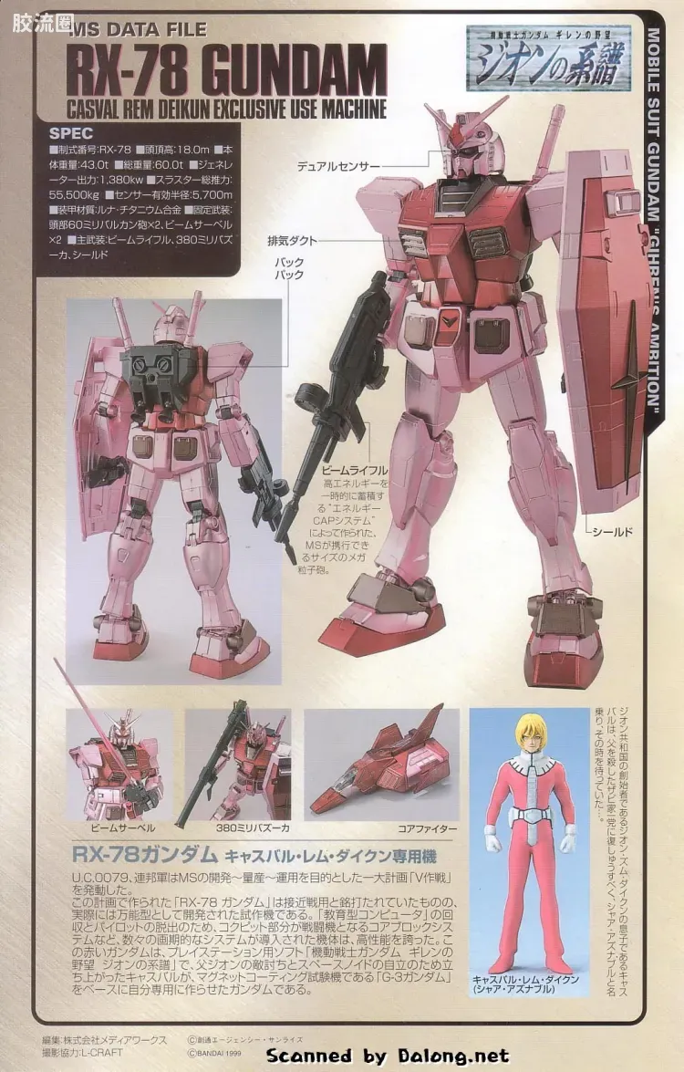 MG 限定电镀版 卡斯巴尔专用高达 金属涂装版 - 图片