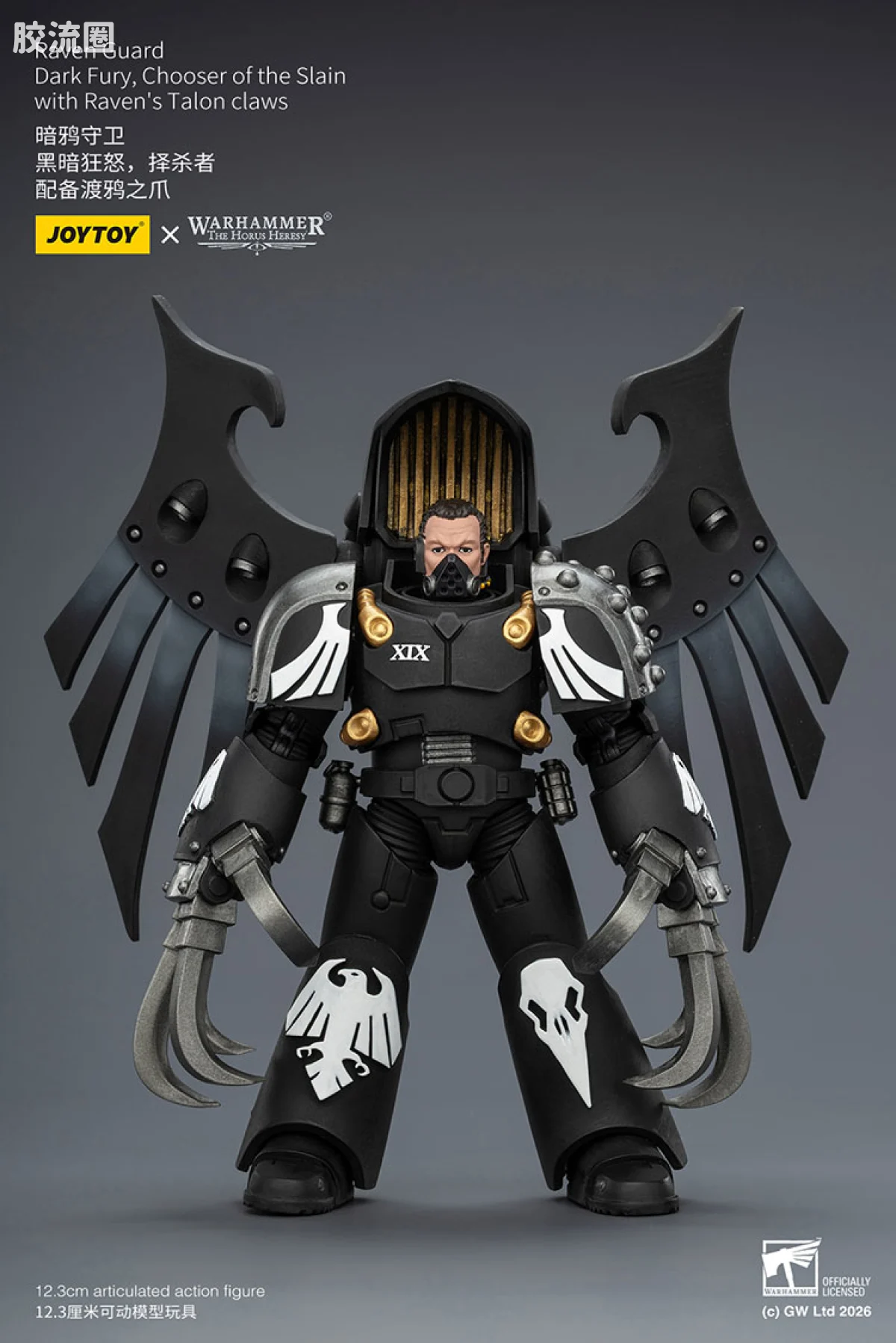 JOYTOY x 战锤40K null HH暗鸦守卫 黑暗狂怒 择杀者 配备渡鸦之爪 - 图片