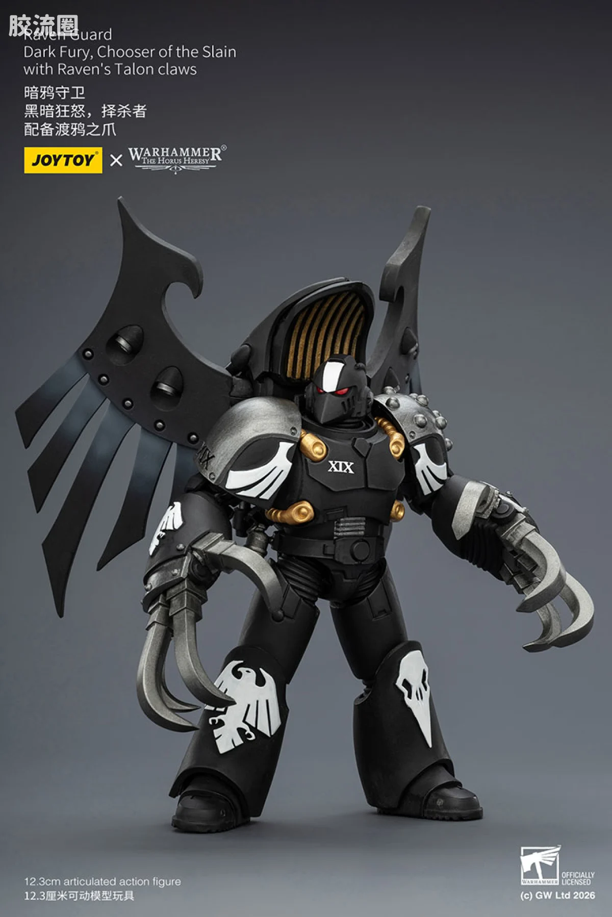 JOYTOY x 战锤40K null HH暗鸦守卫 黑暗狂怒 择杀者 配备渡鸦之爪 - 图片