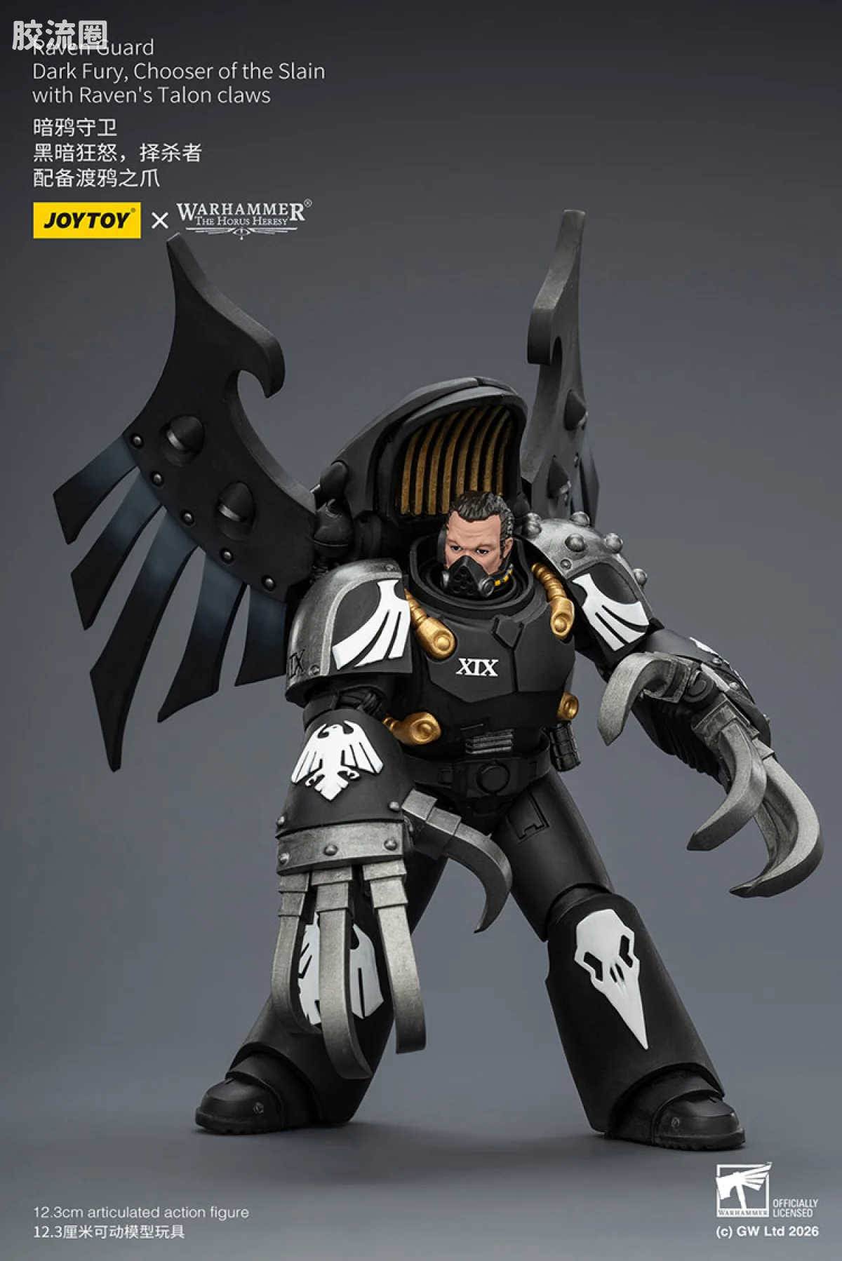JOYTOY x 战锤40K null HH暗鸦守卫 黑暗狂怒 择杀者 配备渡鸦之爪 - 图片
