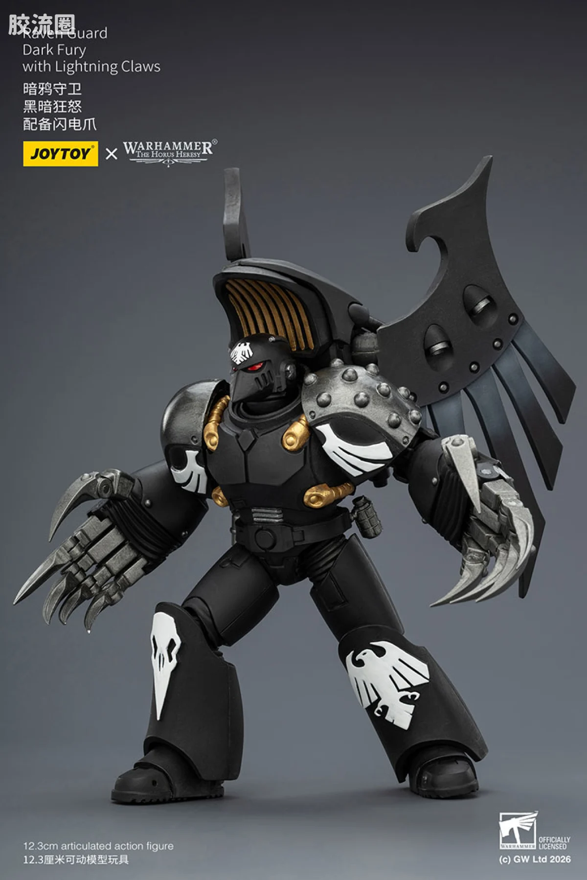 JOYTOY x 战锤40K null HH暗鸦守卫 黑暗狂怒 配备闪电爪 - 图片