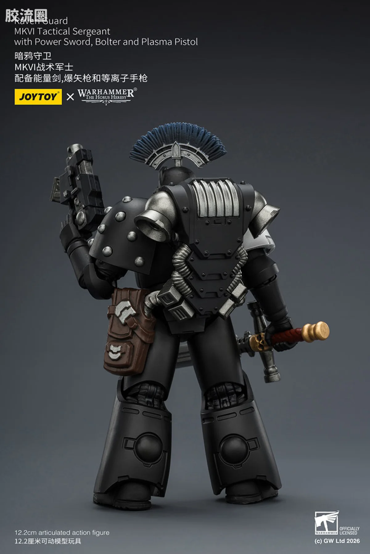 JOYTOY x 战锤40K null HH暗鸦守卫 MKVI战术军士 配备能量剑，爆矢枪和等离子手枪 - 图片
