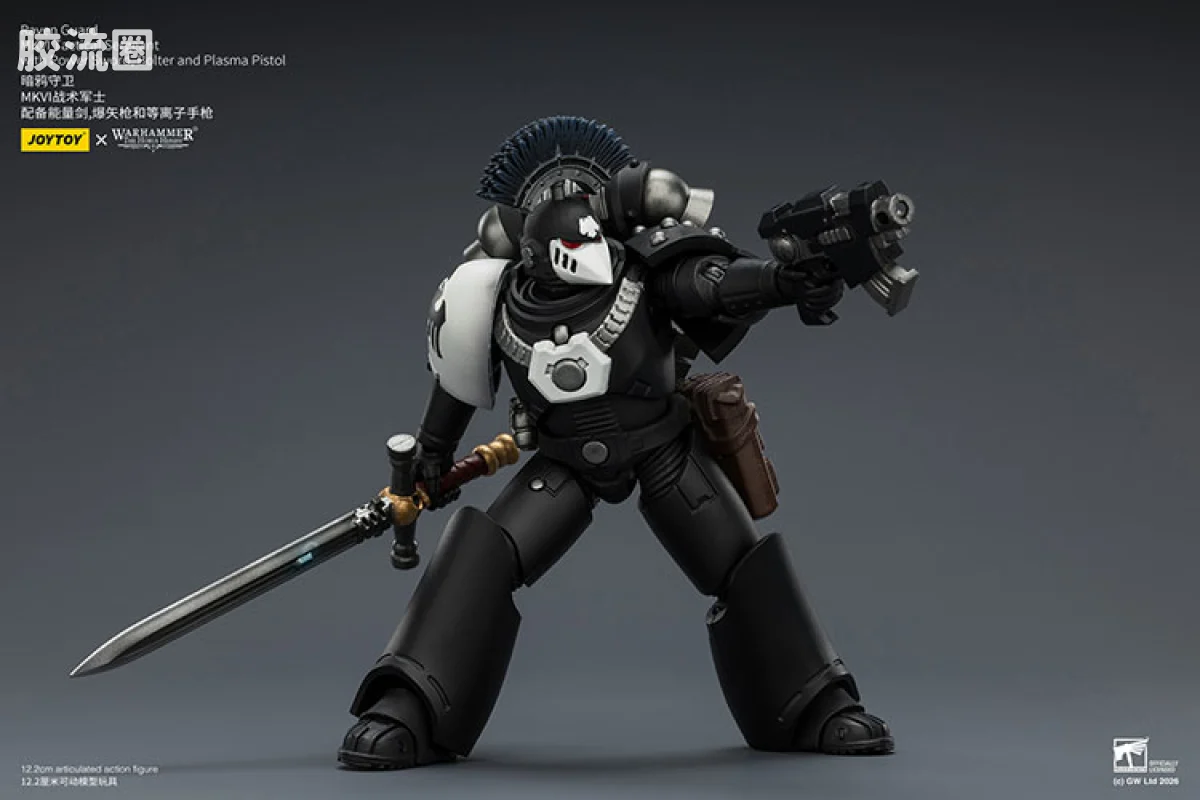 JOYTOY x 战锤40K null HH暗鸦守卫 MKVI战术军士 配备能量剑，爆矢枪和等离子手枪 - 图片