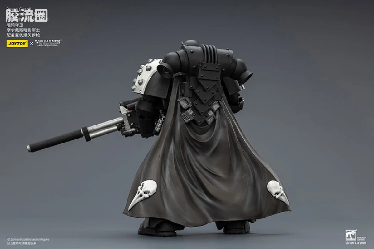 JOYTOY x 战锤40K null HH暗鸦守卫 摩尔戴斯暗影军士 配备复仇爆矢步枪 - 图片