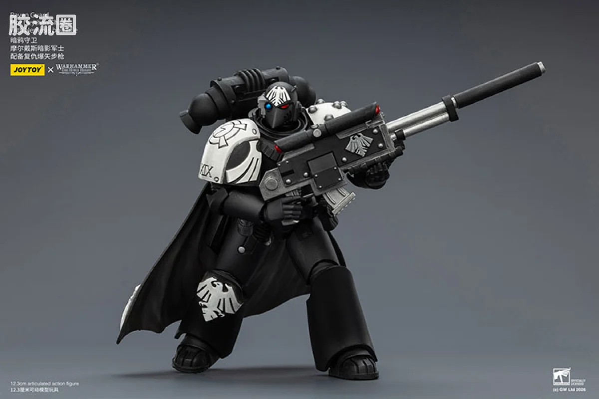 JOYTOY x 战锤40K null HH暗鸦守卫 摩尔戴斯暗影军士 配备复仇爆矢步枪 - 图片