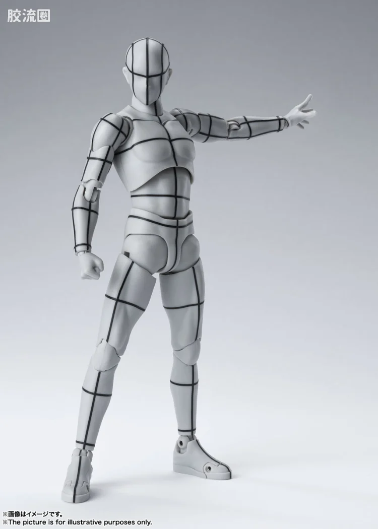 SHF 素体君&素体酱 男性素体 -线框- 灰色ver. - 图片