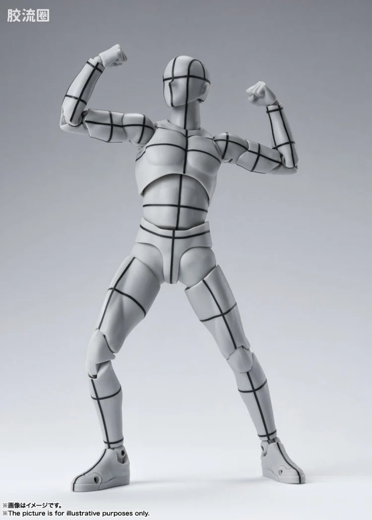 SHF 素体君&素体酱 男性素体 -线框- 灰色ver. - 图片