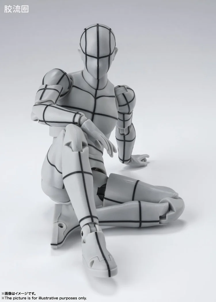 SHF 素体君&素体酱 男性素体 -线框- 灰色ver. - 图片