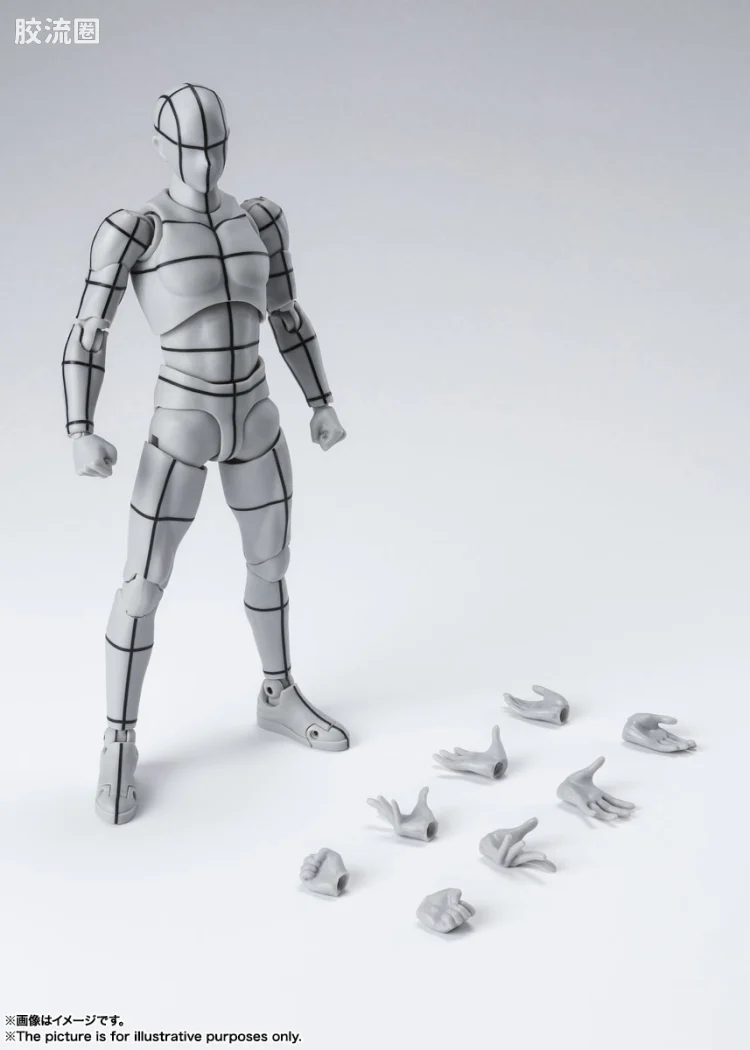 SHF 素体君&素体酱 男性素体 -线框- 灰色ver. - 图片